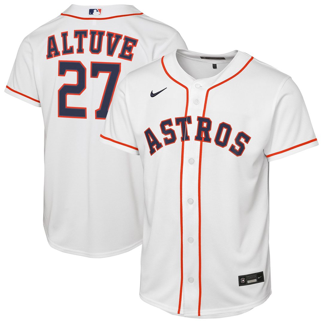 Jose Altuve Houston Astros Youth Home Jersey - White