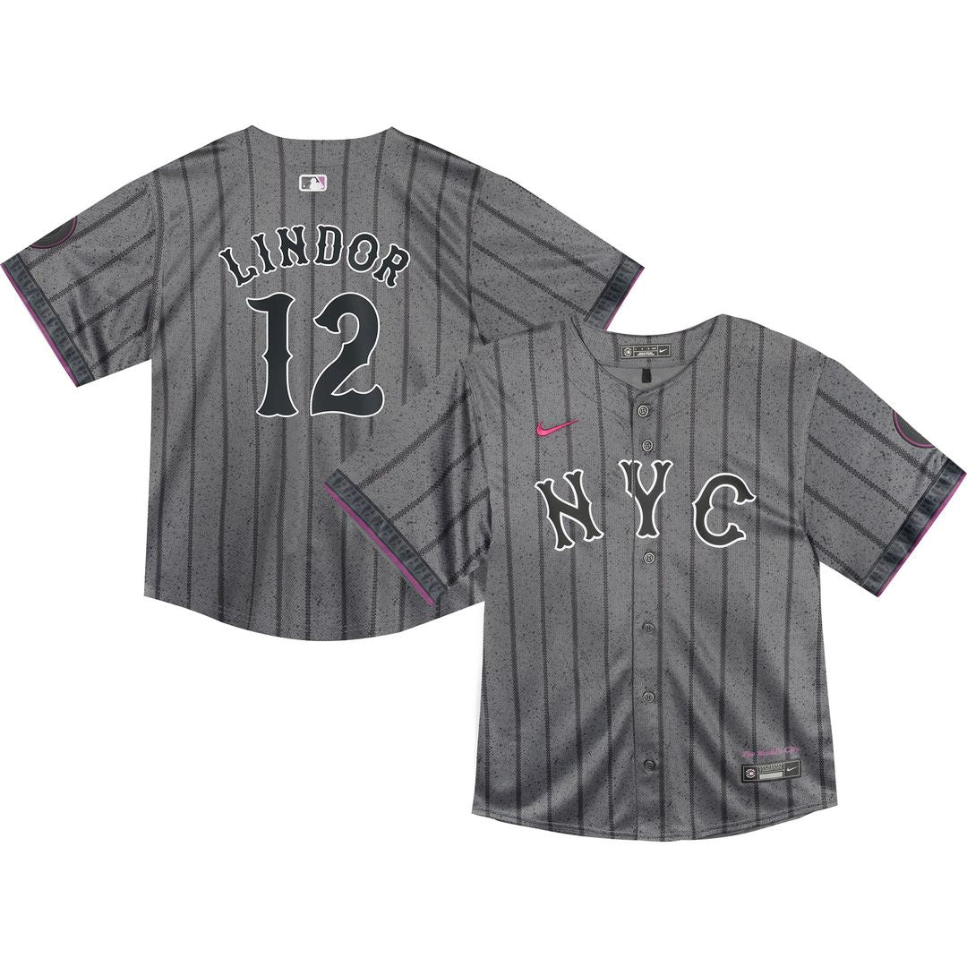 Francisco Lindor New York Mets Infant 2024 Jersey - Graphite