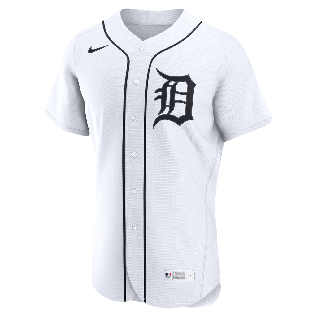 Detroit Tigers Home Authentic Custom Jersey - White