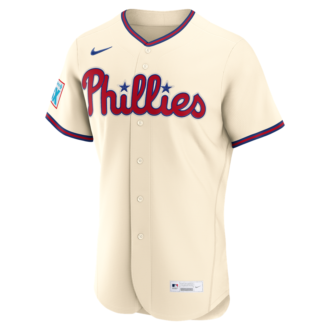 Bryce Harper Philadelphia Phillies Home Authentic Sponsor Patch Jersey - White