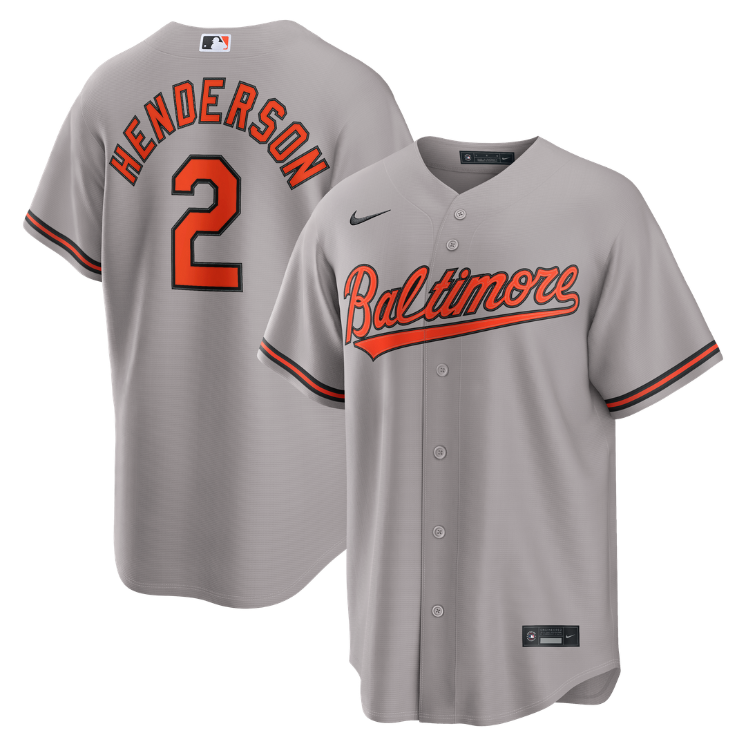 Gunnar Henderson Baltimore Orioles Road Jersey - Gray