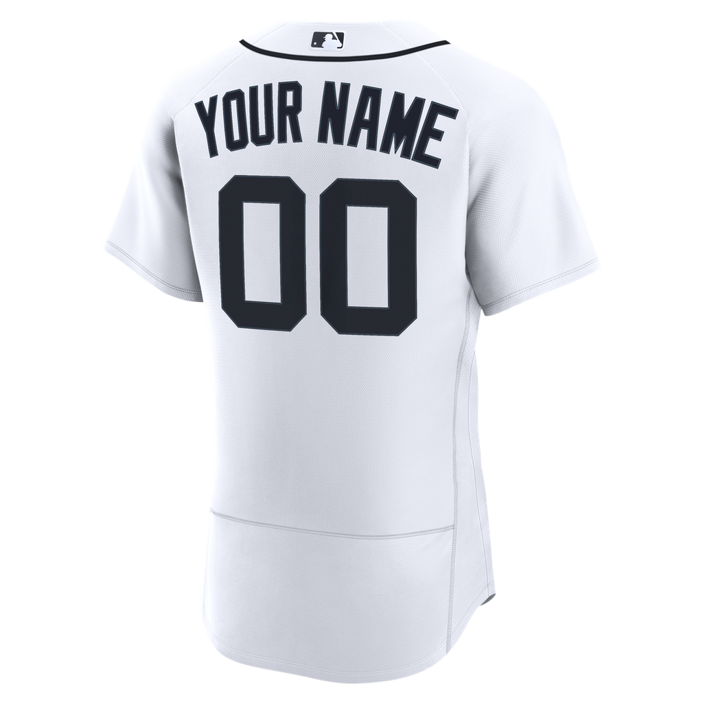Detroit Tigers Home Authentic Custom Jersey - White