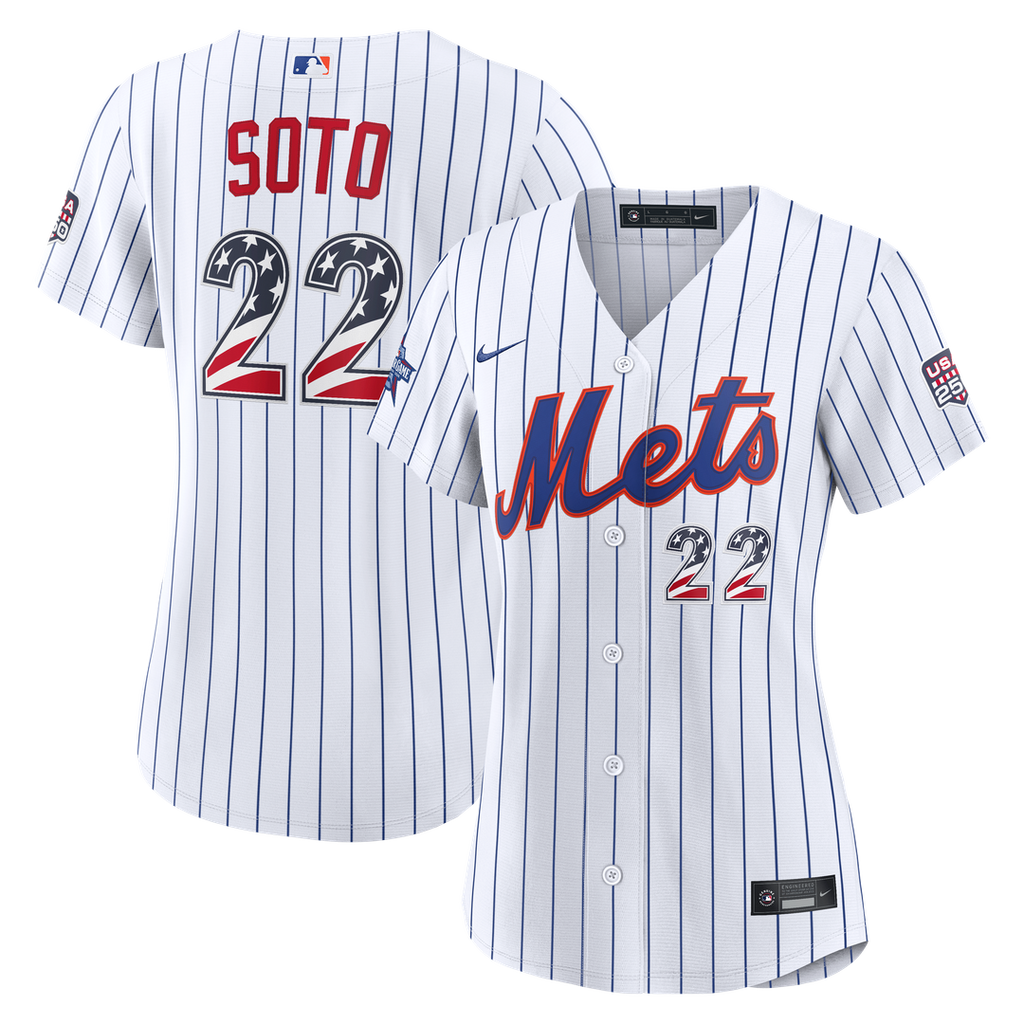 2026 All-Star Edition Stars & Stripes Women's New York Mets Juan Soto White Jersey