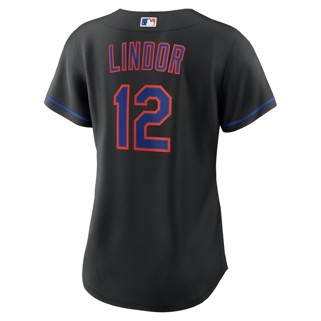 Francisco Lindor New York Mets Women's Alternate Jersey - Black