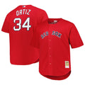 David Ortiz Boston Red Sox Big & Tall Cooperstown Mesh Jersey - Red