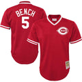 Johnny Bench Cincinnati Reds Youth Mesh Jersey - Red