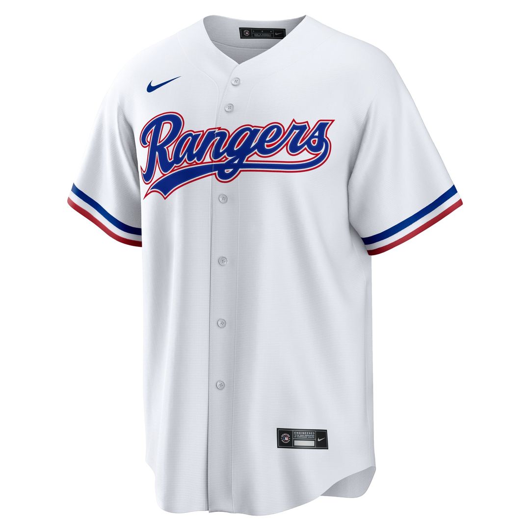 Texas Rangers #1 Groom Home Jersey - White
