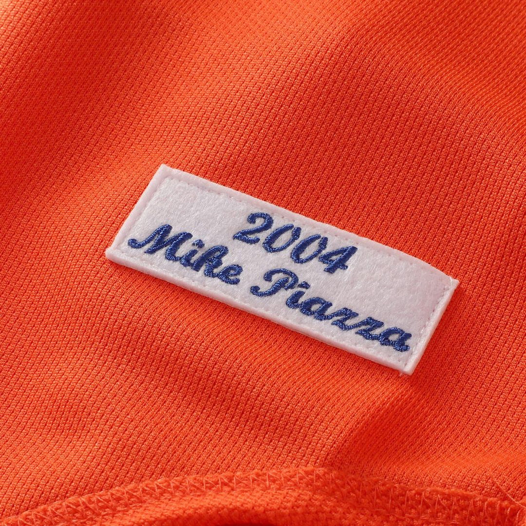 Mike Piazza New York Mets Mesh Batting Practice Button-Up Jersey - Orange