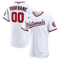 Washington Nationals Home Authentic Custom Jersey - White