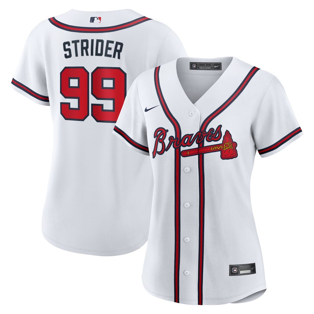 Spencer Strider Atlanta Braves Women's Home Jersey - White