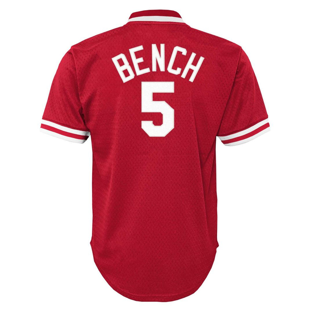 Johnny Bench Cincinnati Reds Youth Mesh Jersey - Red