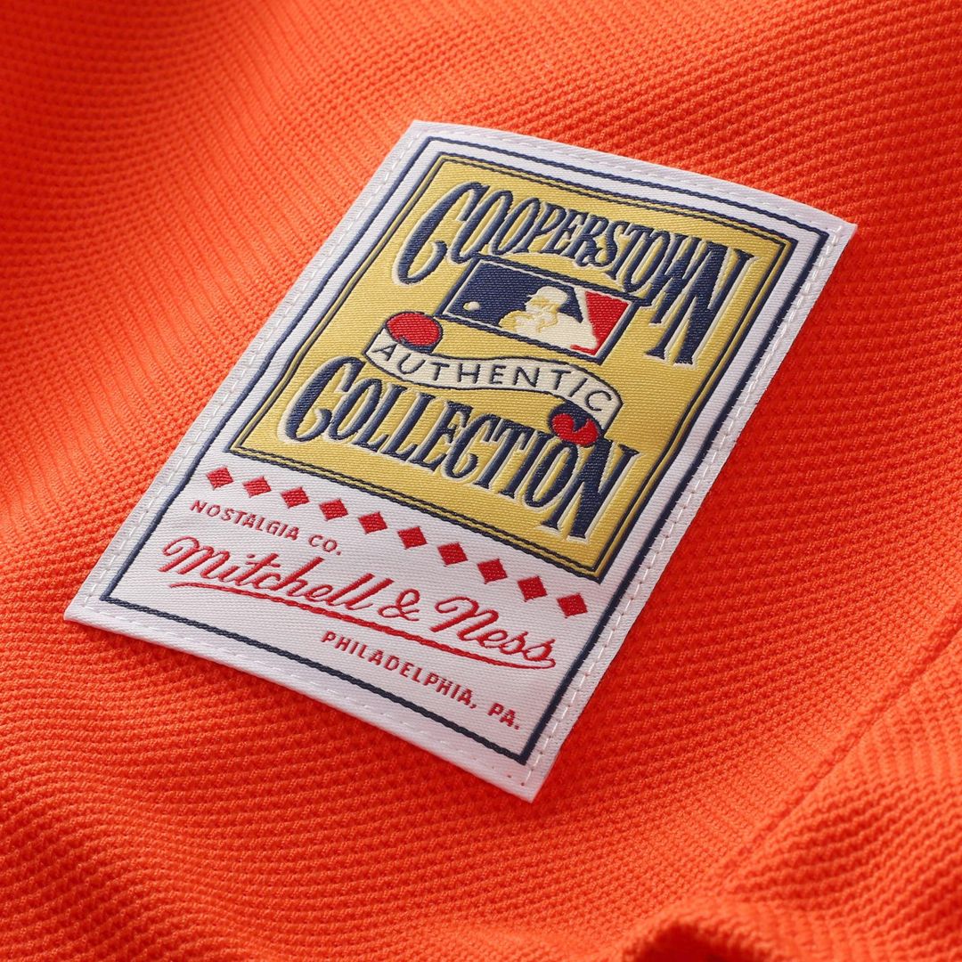 Mike Piazza New York Mets Mesh Batting Practice Button-Up Jersey - Orange