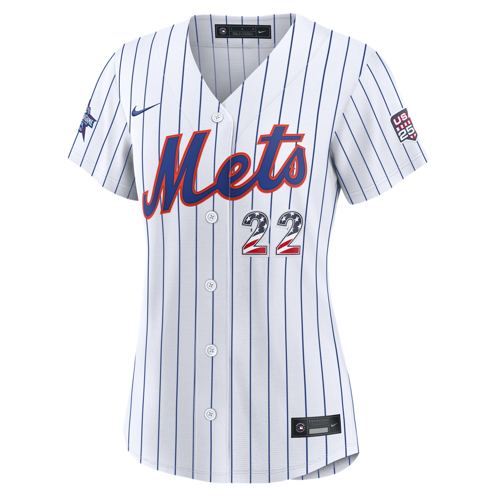 2026 All-Star Edition Stars & Stripes Women's New York Mets Juan Soto White Jersey