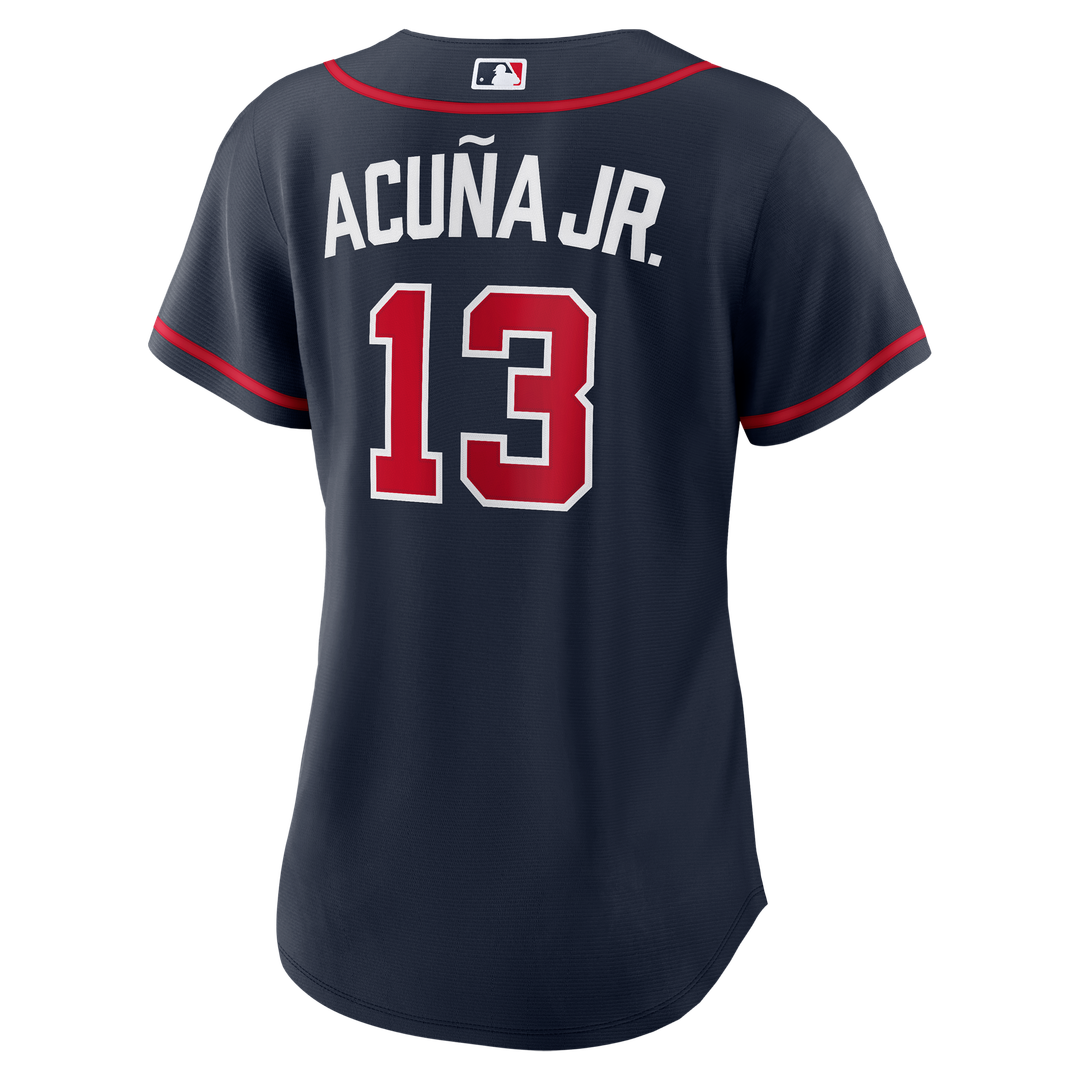 Ronald Acuña Jr. Atlanta Braves Women's Alternate Jersey - Navy