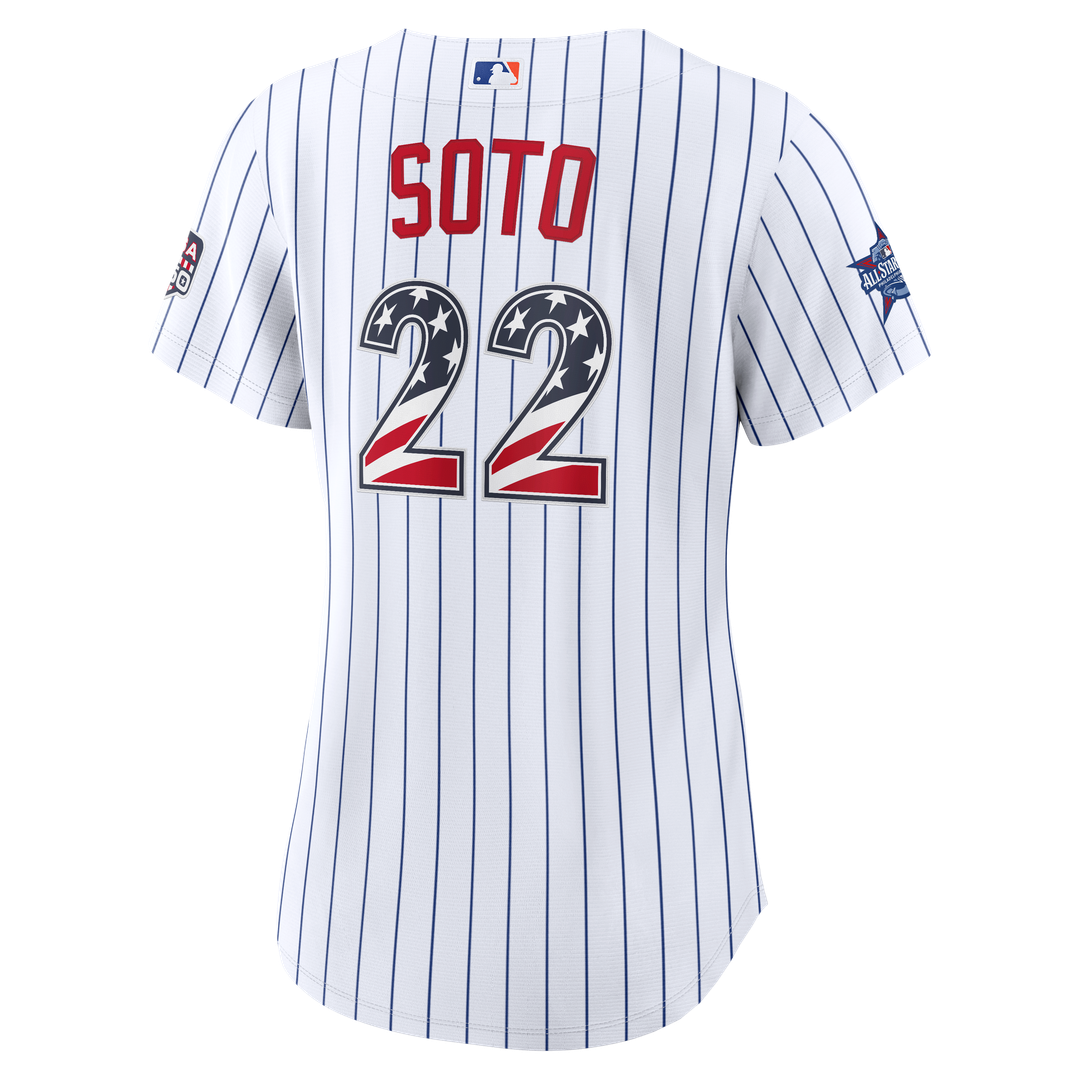 2026 All-Star Edition Stars & Stripes Women's New York Mets Juan Soto White Jersey