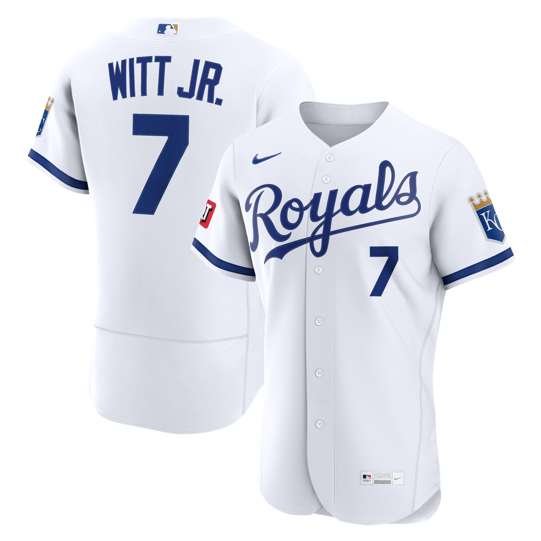 Bobby Witt Jr. Kansas City Royals Home Authentic Sponsor Patch Jersey - White