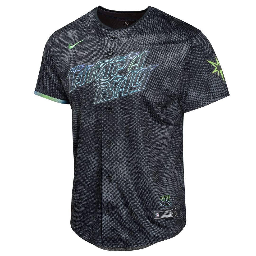 Shane McClanahan Tampa Bay Rays Youth 2024 Jersey - Charcoal
