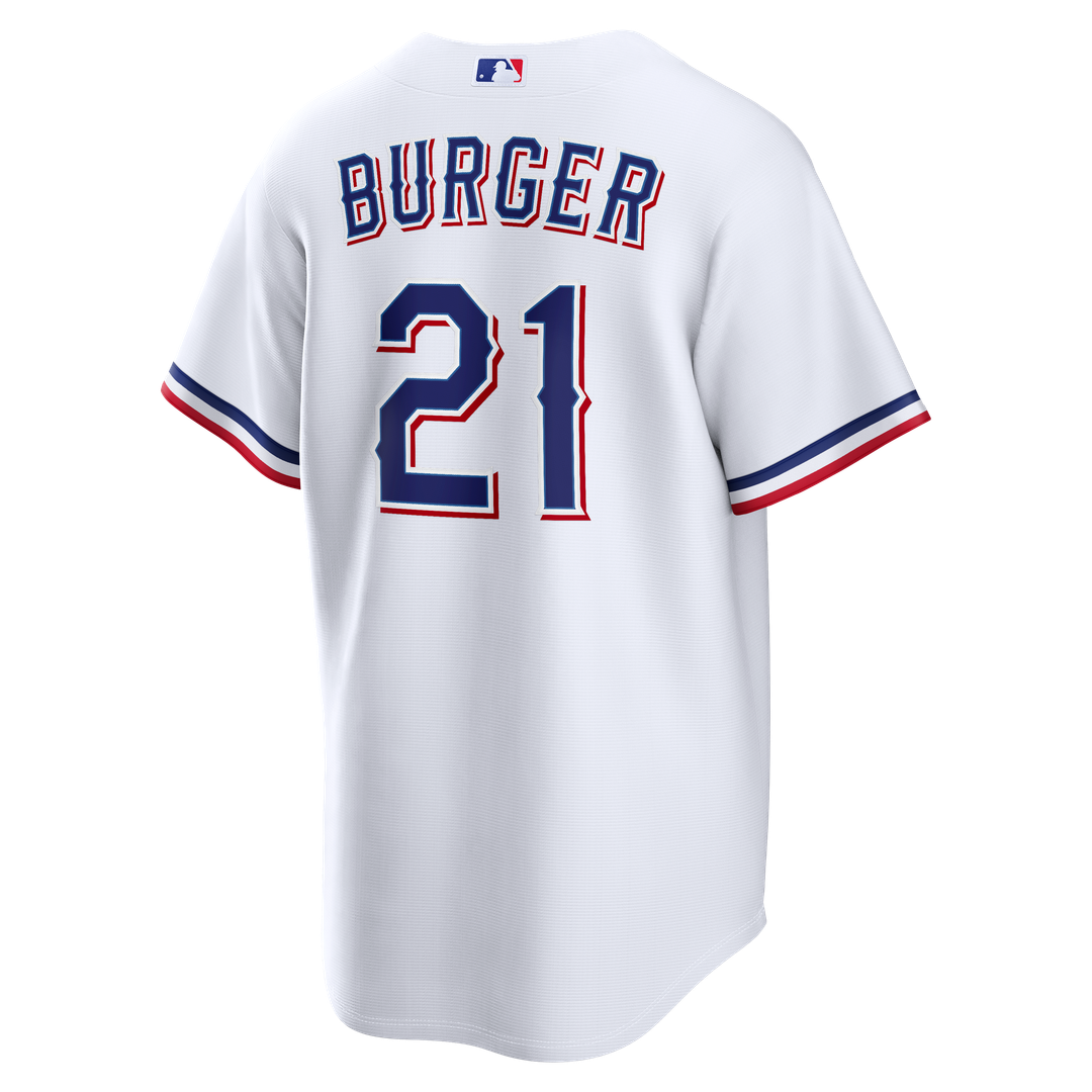 Jake Burger Texas Rangers Home Jersey - White