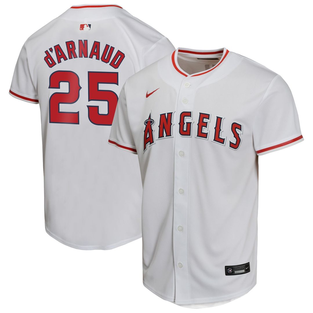 Travis d'Arnaud Los Angeles Angels Youth Home Jersey - White