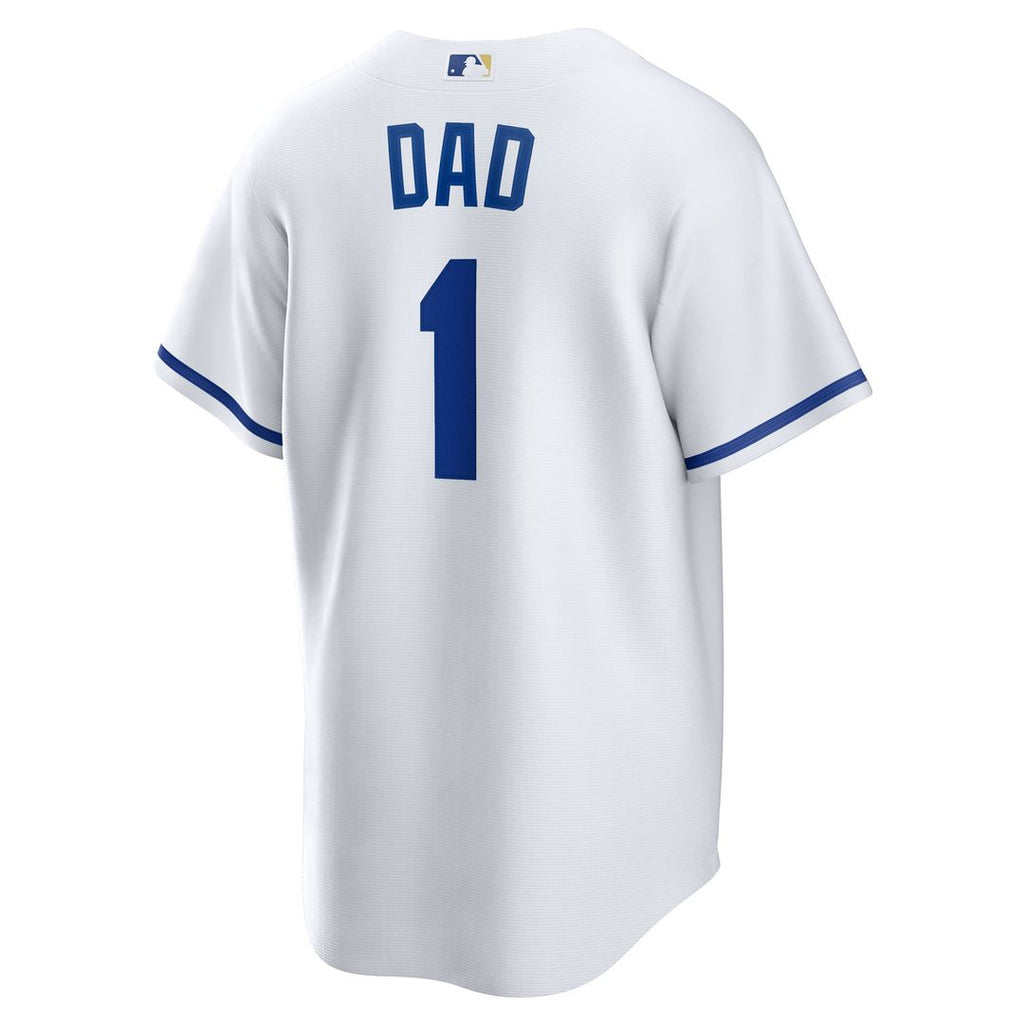 Kansas City Royals #1 Dad Home Jersey - White