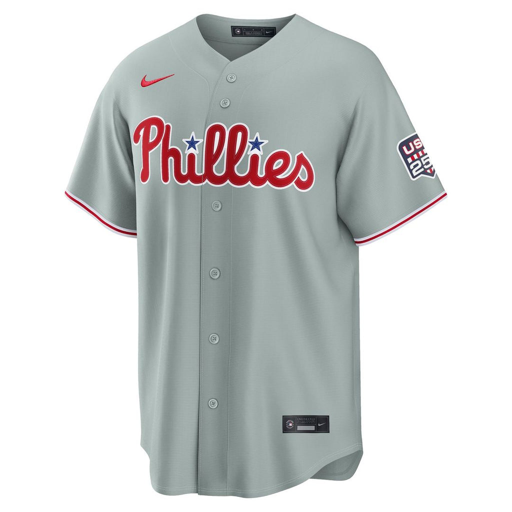 Fourth of July Philadelphia Phillies Kyle Schwarber Gray USA 250 Jersey
