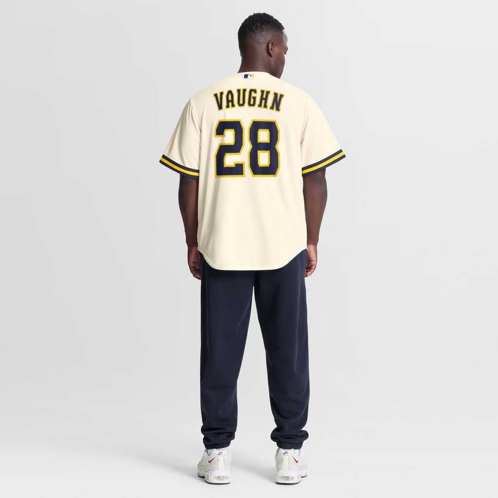 Andrew Vaughn Milwaukee Brewers Home Jersey - Cream