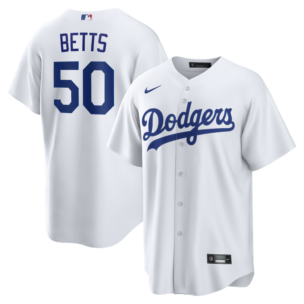 Mookie Betts Los Angeles Dodgers Home Jersey - White