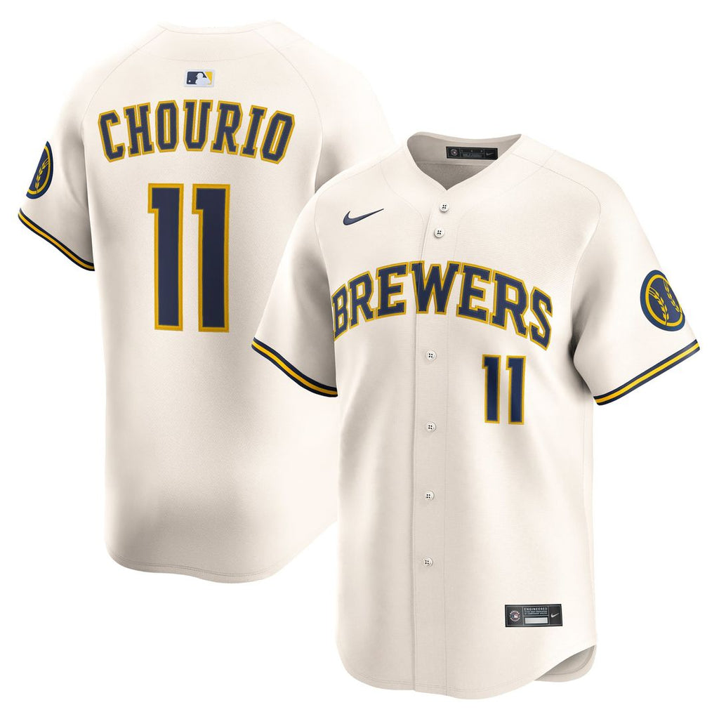 Jackson Chourio Milwaukee Brewers Home Jersey - Cream