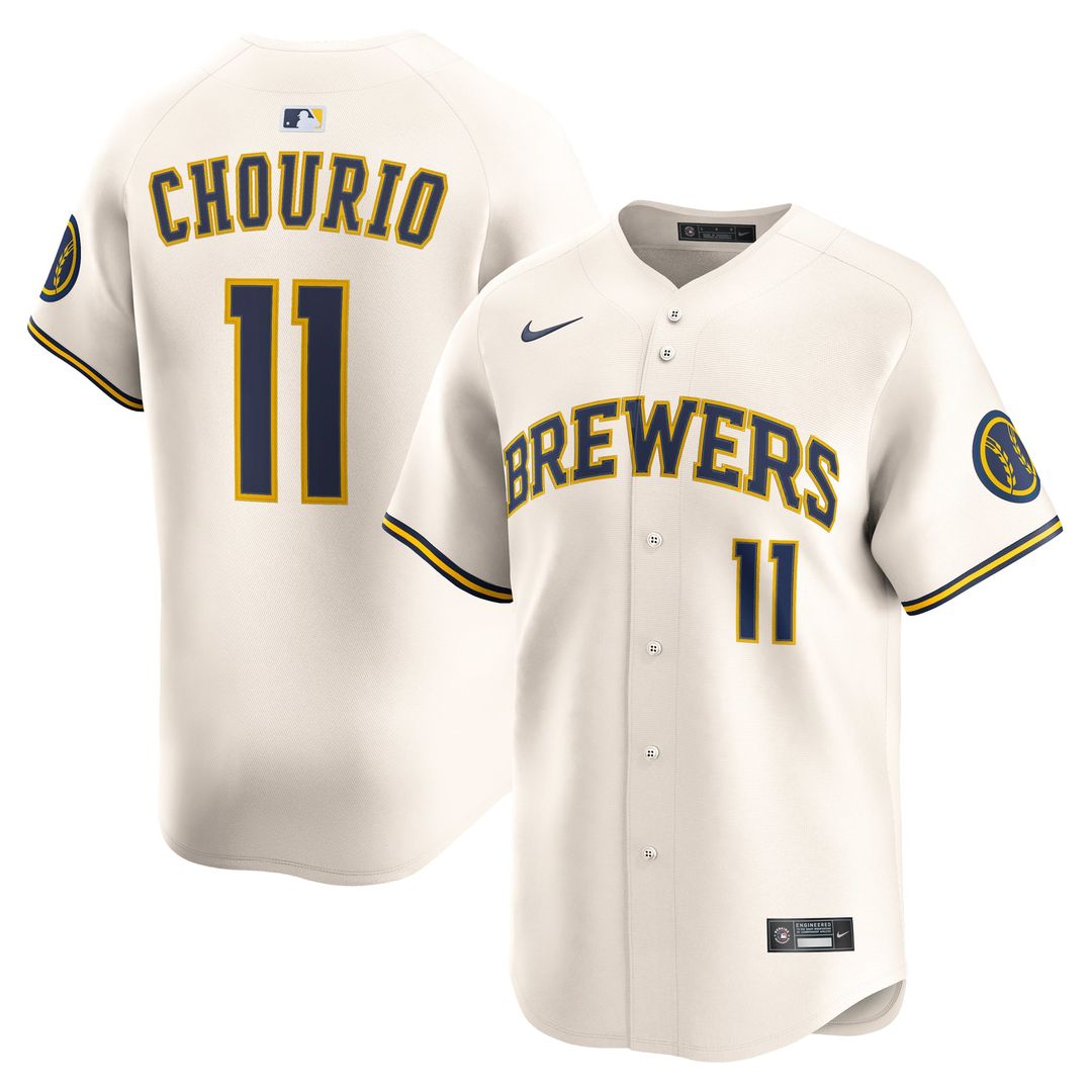 Jackson Chourio Milwaukee Brewers Home Jersey - Cream