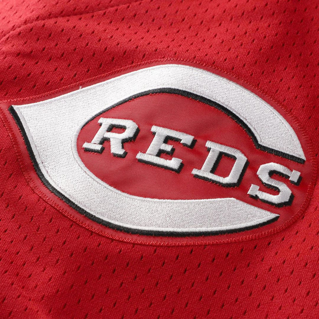 Barry Larkin Cincinnati Reds Mesh Batting Practice Button-Up Jersey - Black