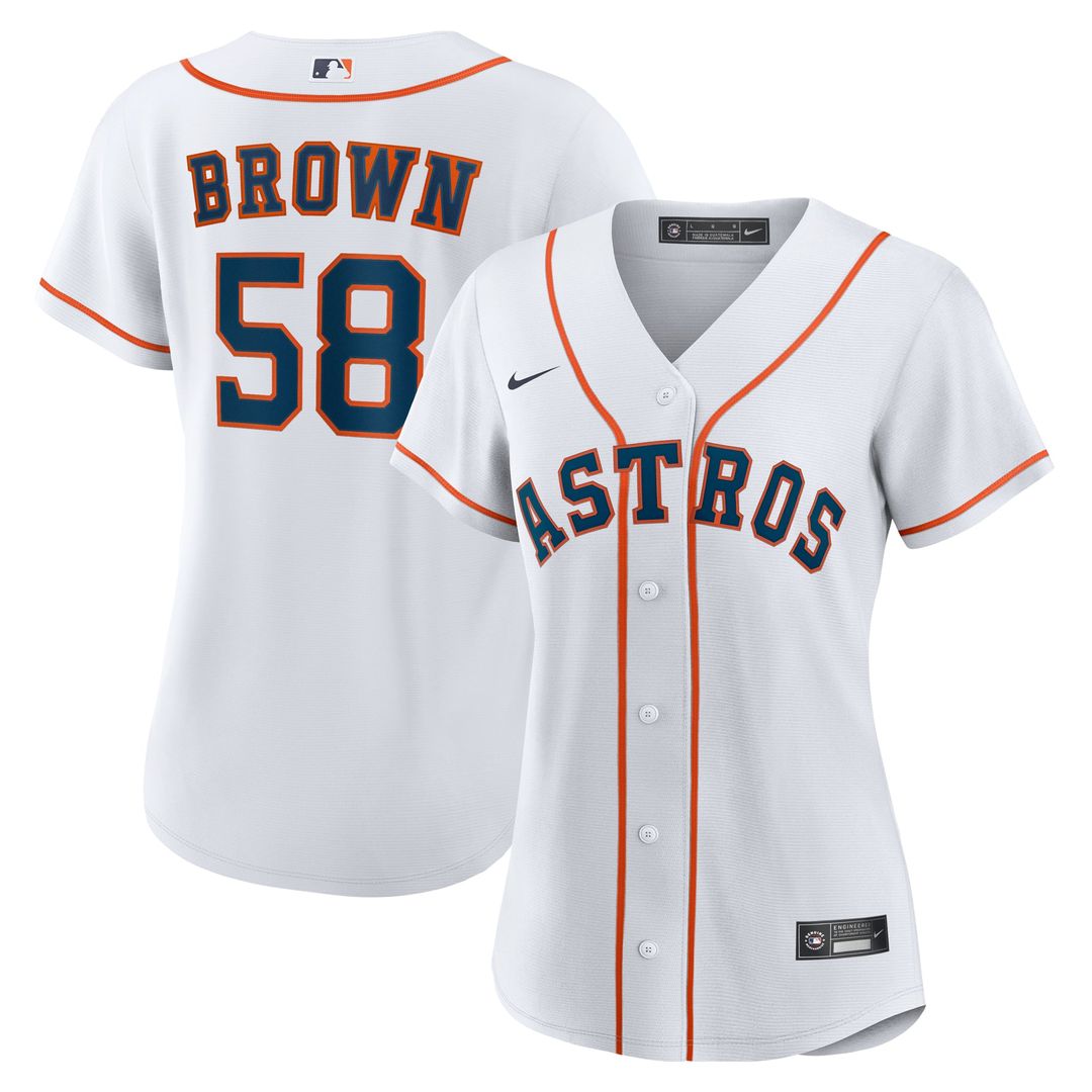 Hunter Brown Houston Astros Women's Home Jersey - White