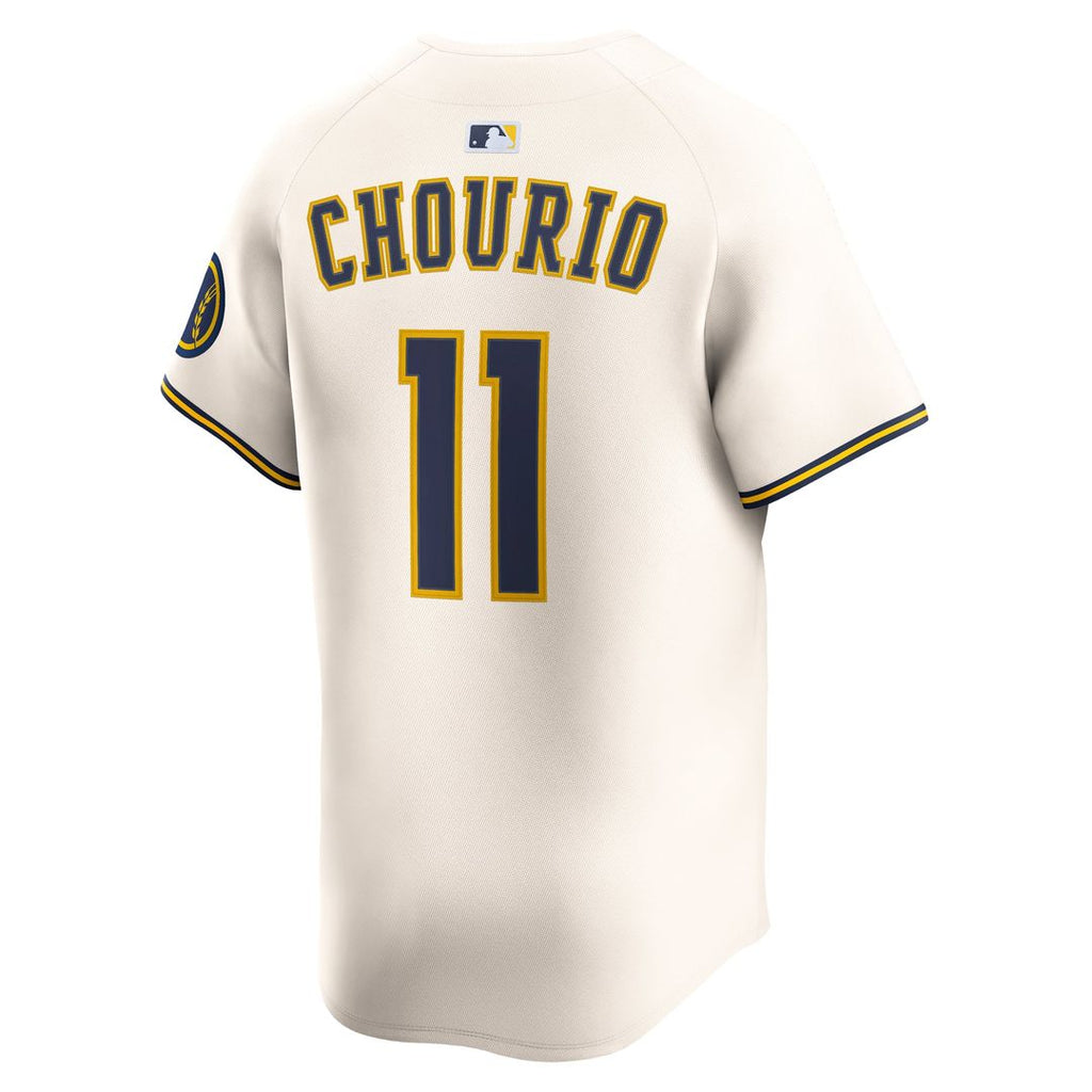 Jackson Chourio Milwaukee Brewers Home Jersey - Cream