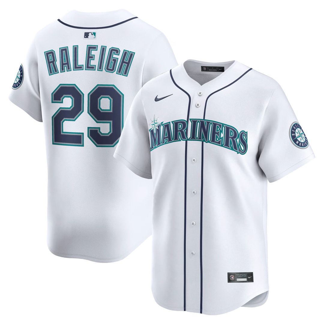 Cal Raleigh Seattle Mariners Home Jersey - White