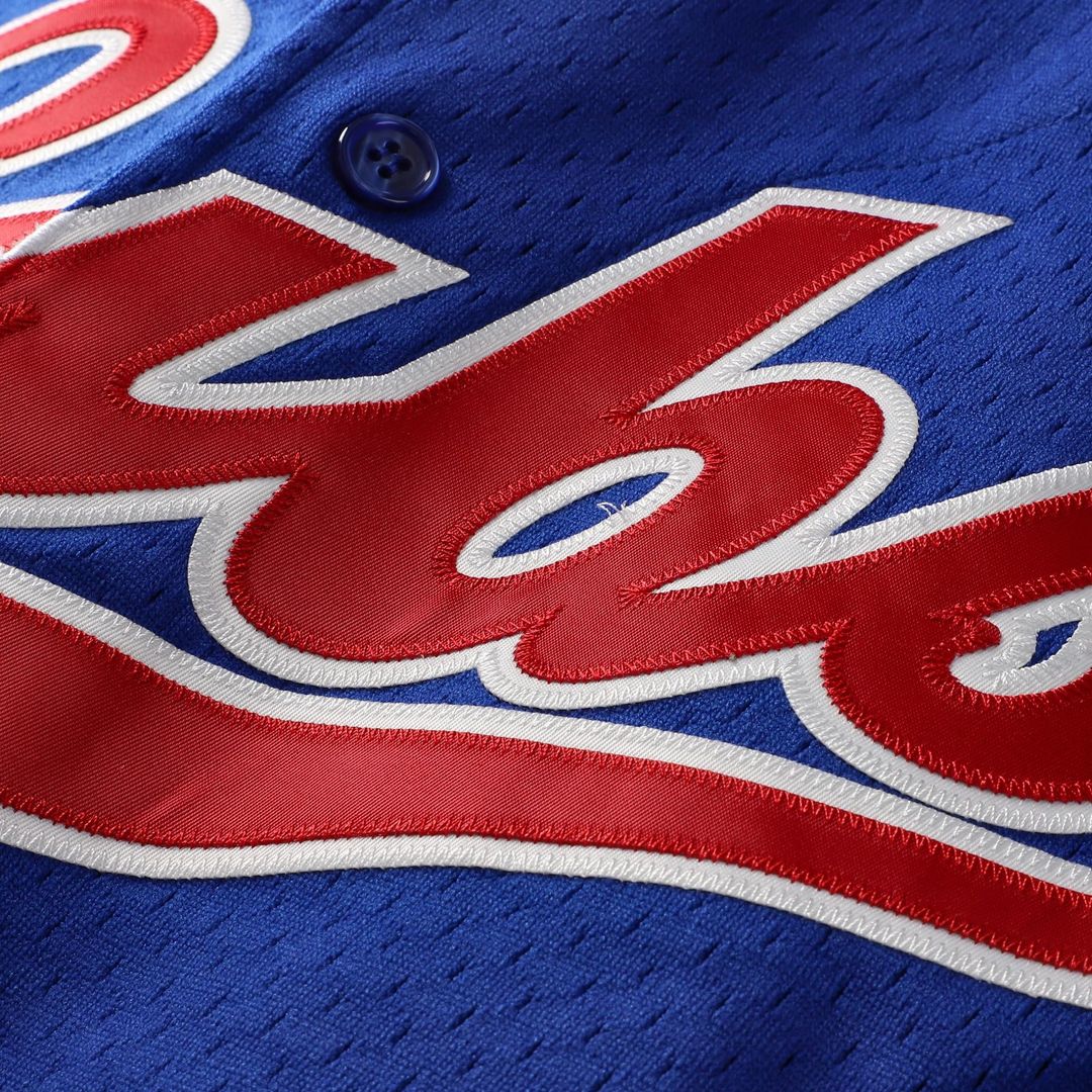 Ryne Sandberg Chicago Cubs 1996 Mesh Batting Practice Button-Up Jersey - Royal