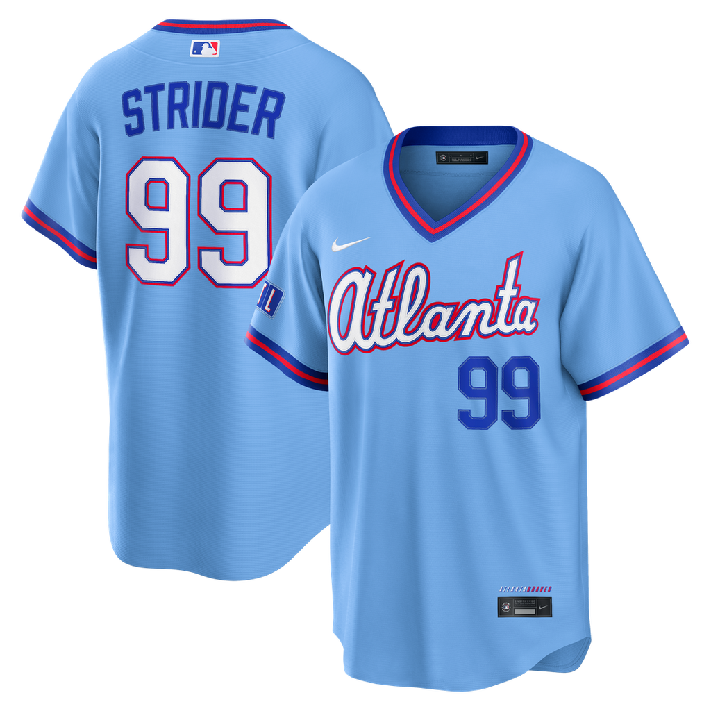 Spencer Strider Atlanta Braves 2026 Jersey - Powder Blue