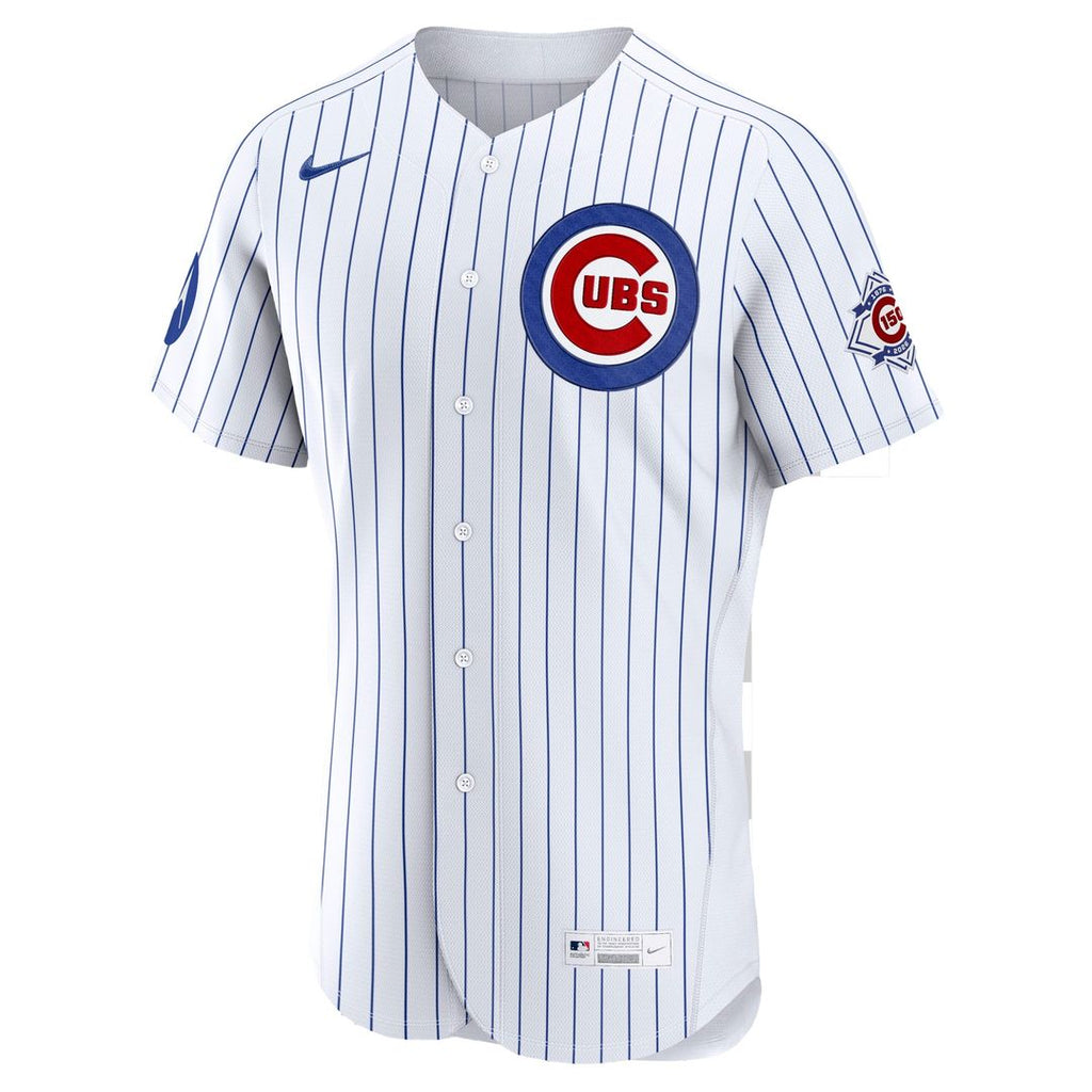Chicago Cubs Home Sponsor Patch Jersey - White