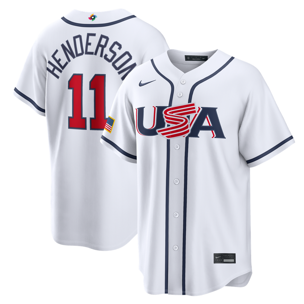 Gunnar Henderson USA Baseball 2026 World Baseball Classic Home Jersey - White