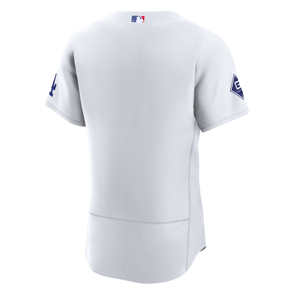 Los Angeles Dodgers Home Sponsor Patch Jersey - White