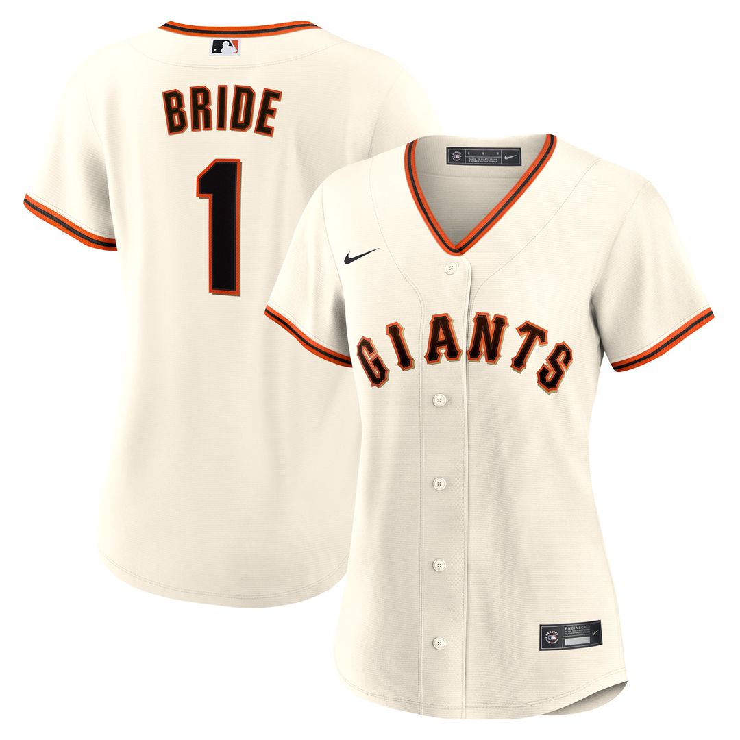 San Francisco Giants Women's #1 Bride Home Jersey - White