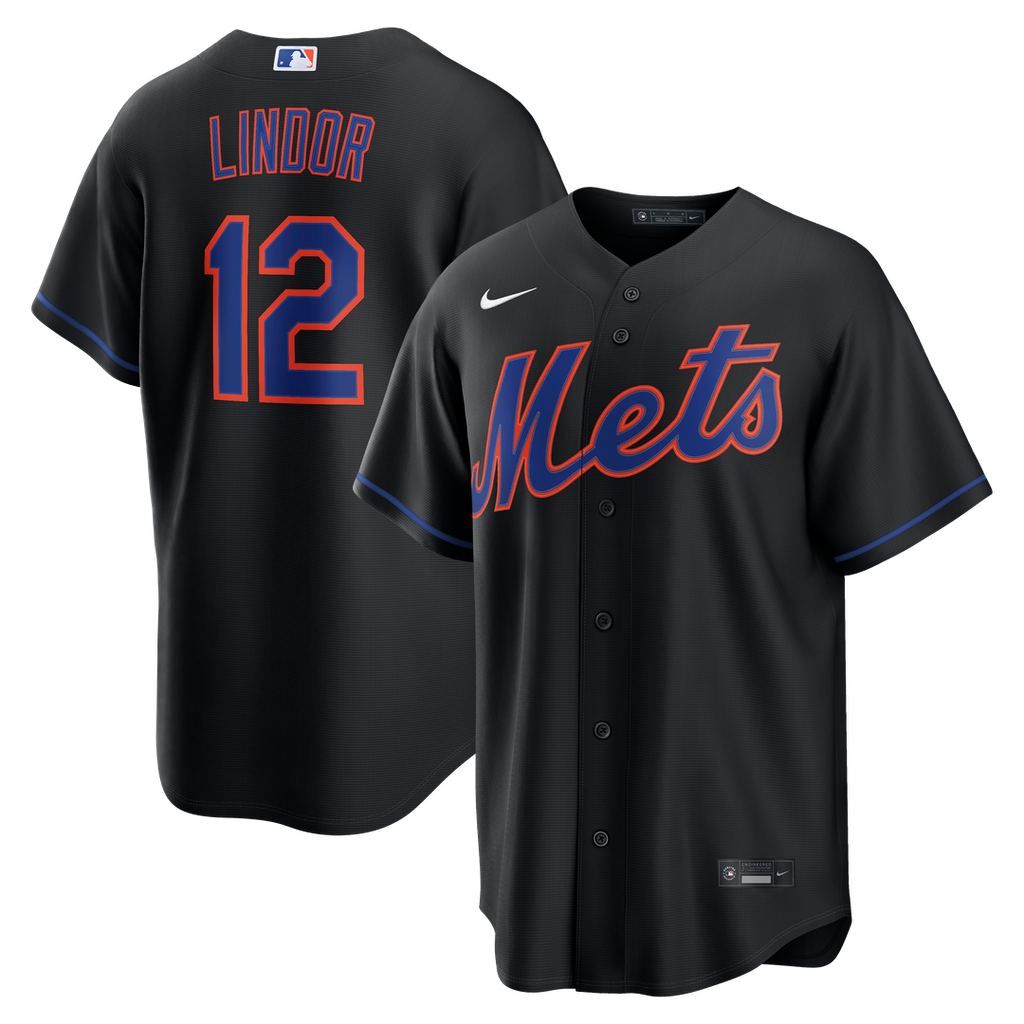 Francisco Lindor New York Mets Alternate Jersey - Black