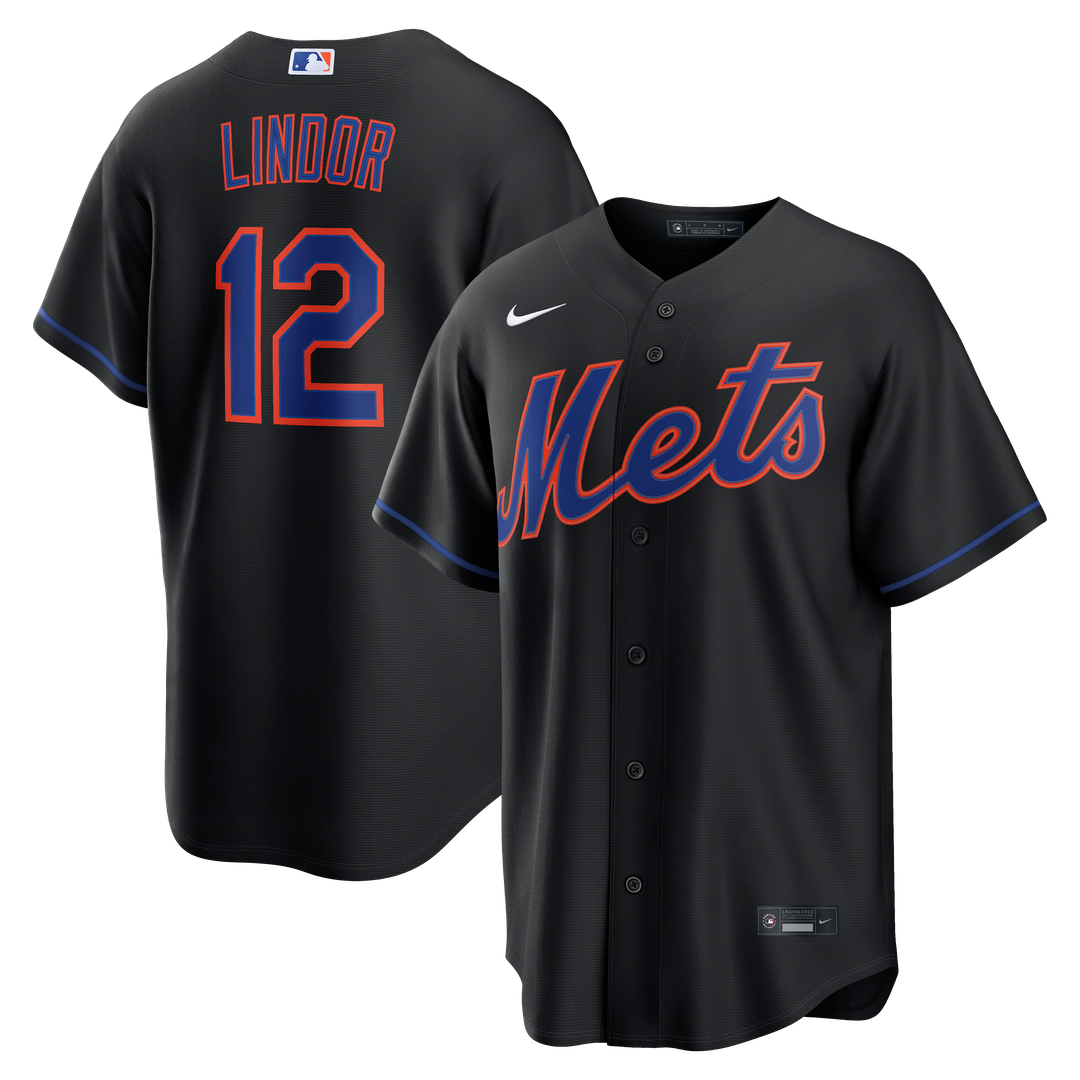 Francisco Lindor New York Mets Alternate Jersey - Black