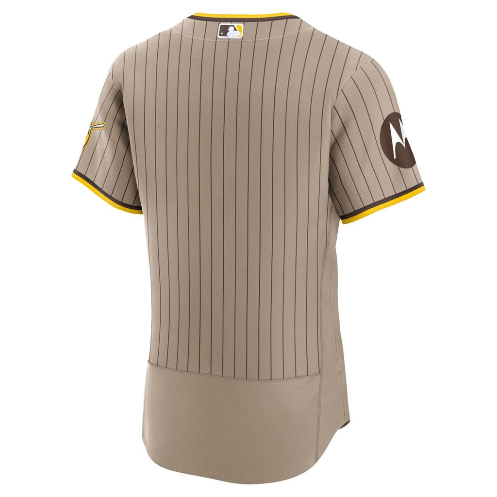 San Diego Padres Road Sponsor Patch Jersey - Brown