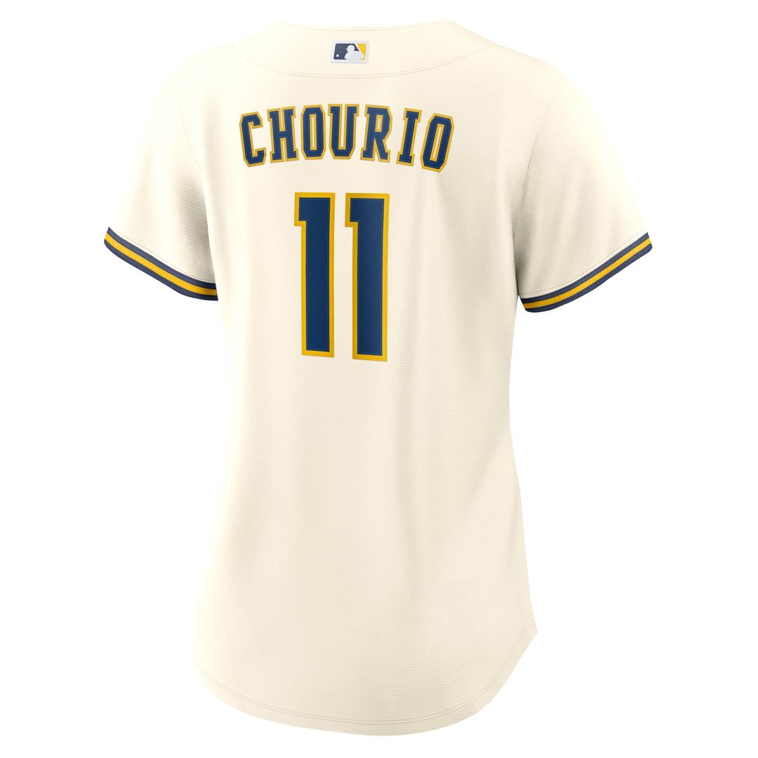 Jackson Chourio Milwaukee Brewers Women's Home Jersey - Cream