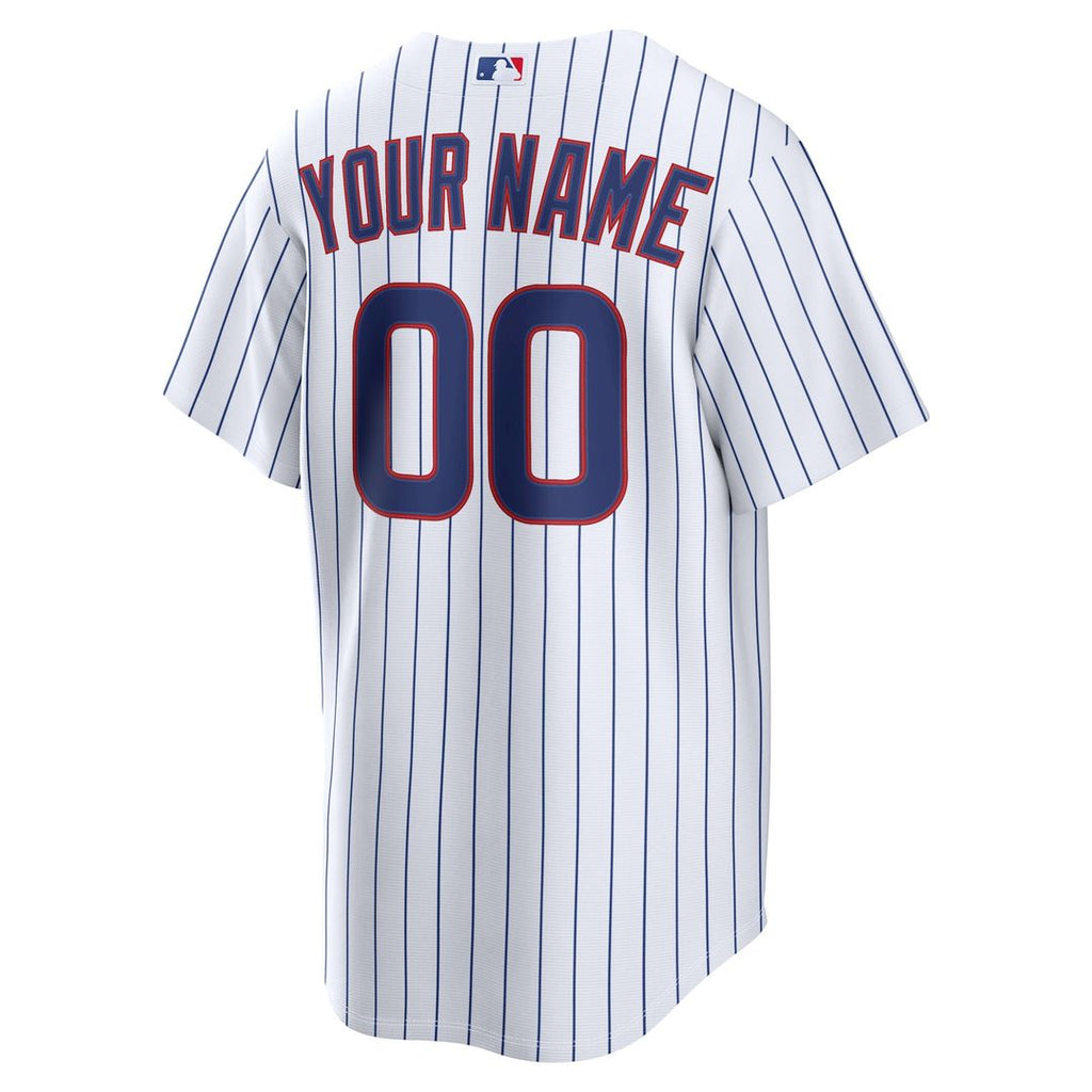 Chicago Cubs Home Replica Custom Jersey - White