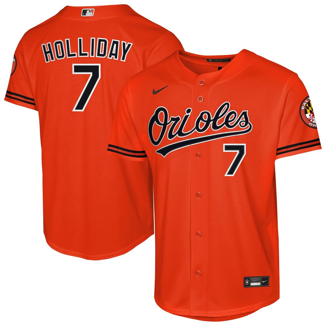 Jackson Holliday Baltimore Orioles Youth Alternate Jersey - Orange