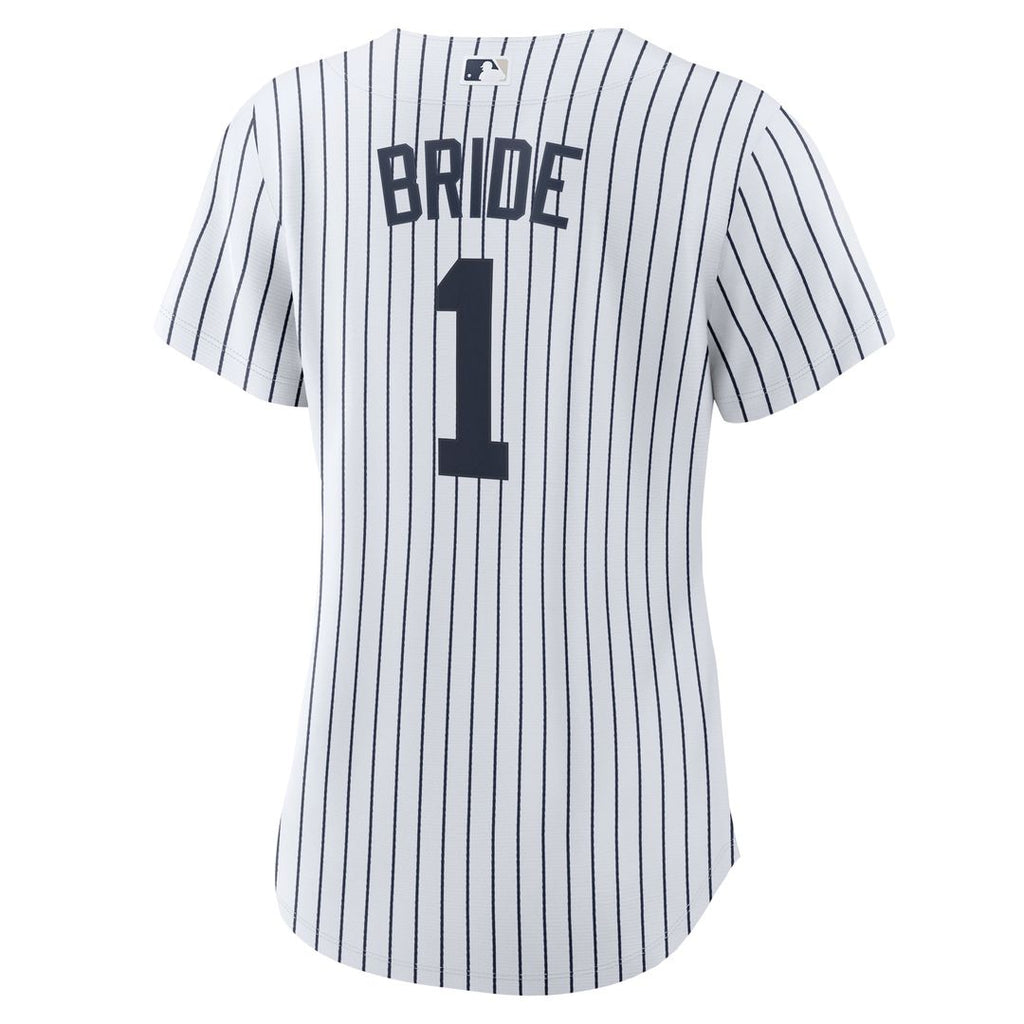 New York Yankees Women's #1 Bride Home Jersey - White