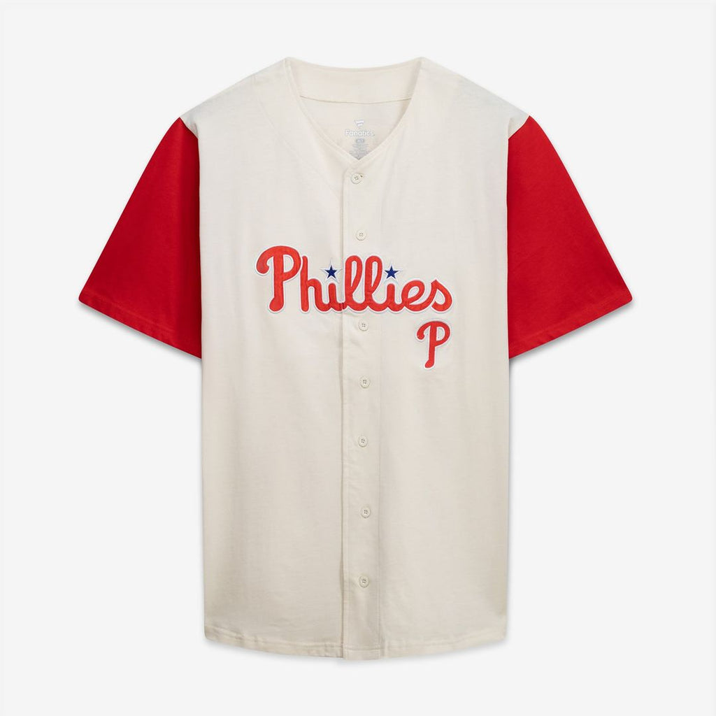 Philadelphia Phillies Big & Tall Two-Color Fashion Jersey - Cream/Red