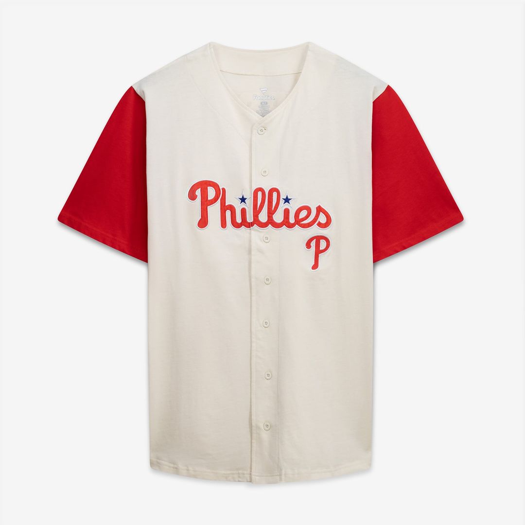 Philadelphia Phillies Big & Tall Two-Color Fashion Jersey - Cream/Red