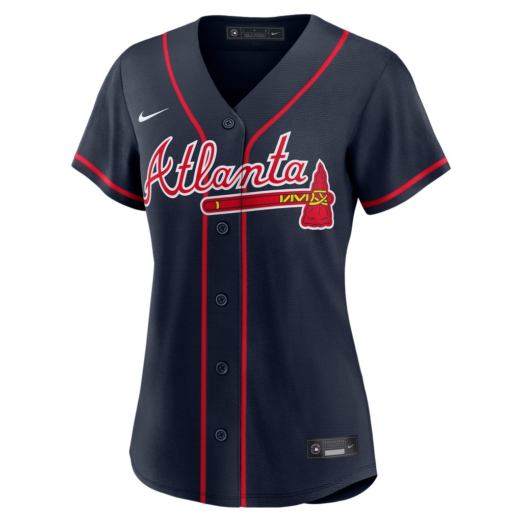 Ronald Acuña Jr. Atlanta Braves Women's Alternate Jersey - Navy