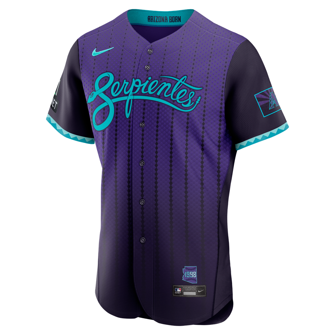 Arizona Diamondbacks Authentic Sponsor Patch Jersey - Purple